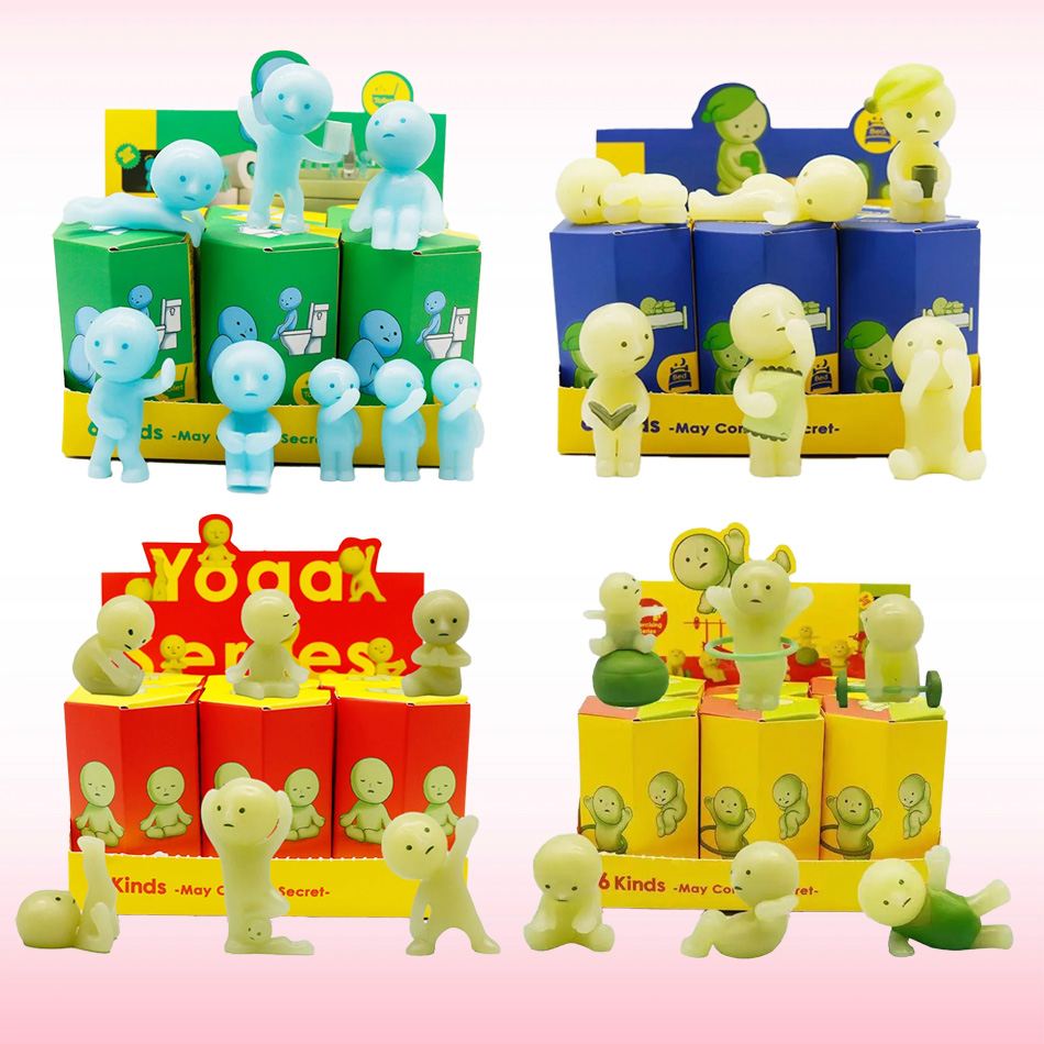Yoga Fitness Tva - Im Dunkeln leuchtende Mini-Figuren-Serie Yoga Schlafzimmer