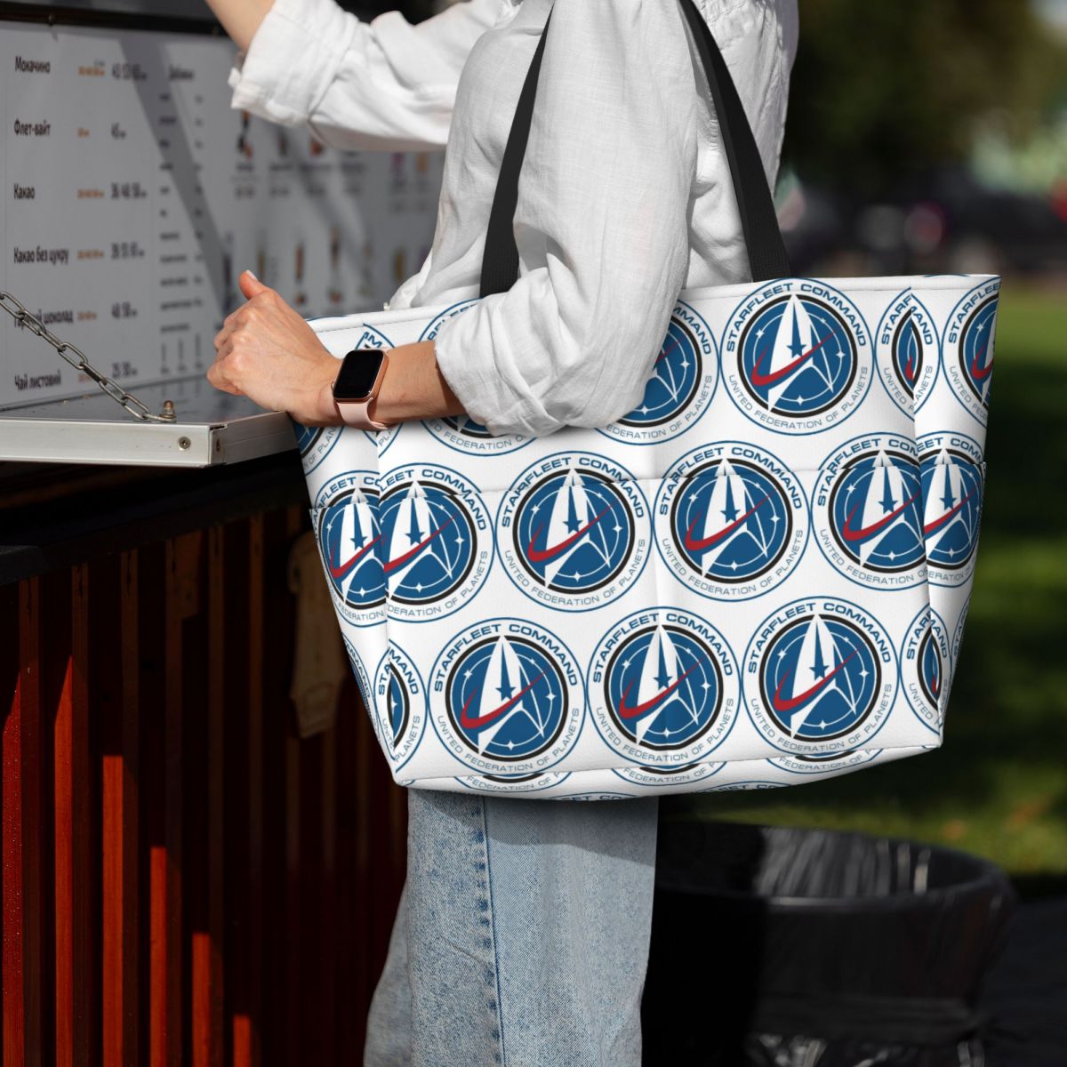 Yoga Fitness Tva - Star Treks Science-Fiction-TV-Serie Strandtasche, Sport-, Fitness-