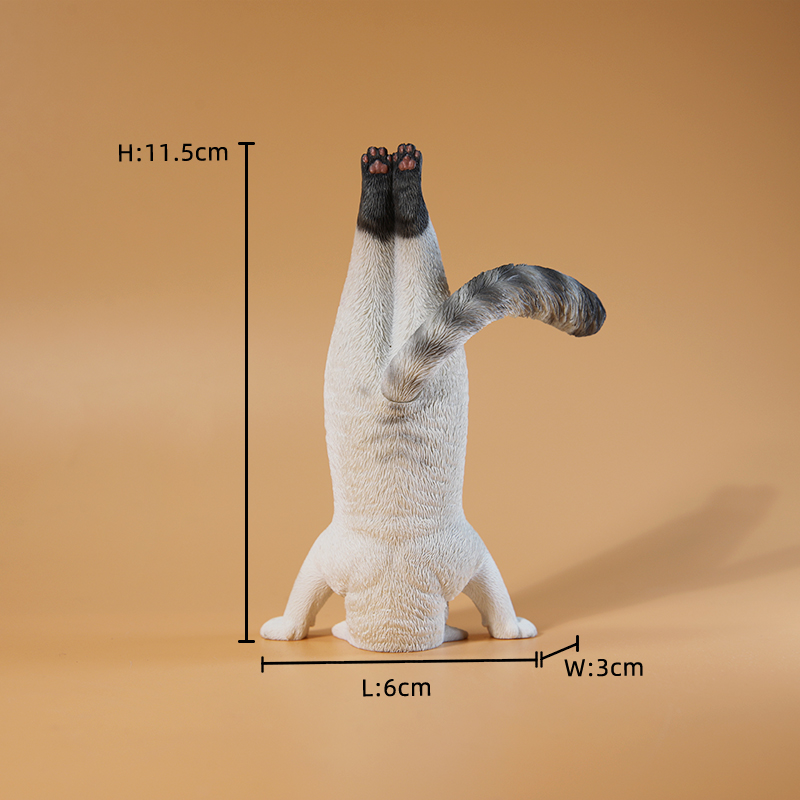 Yoga Fitness Tva - Mini-Simulations-Fitness-Katzen-Yoga-Tiermodell im Maßstab 1:6 für 12-Zoll-Spielzeugfiguren,