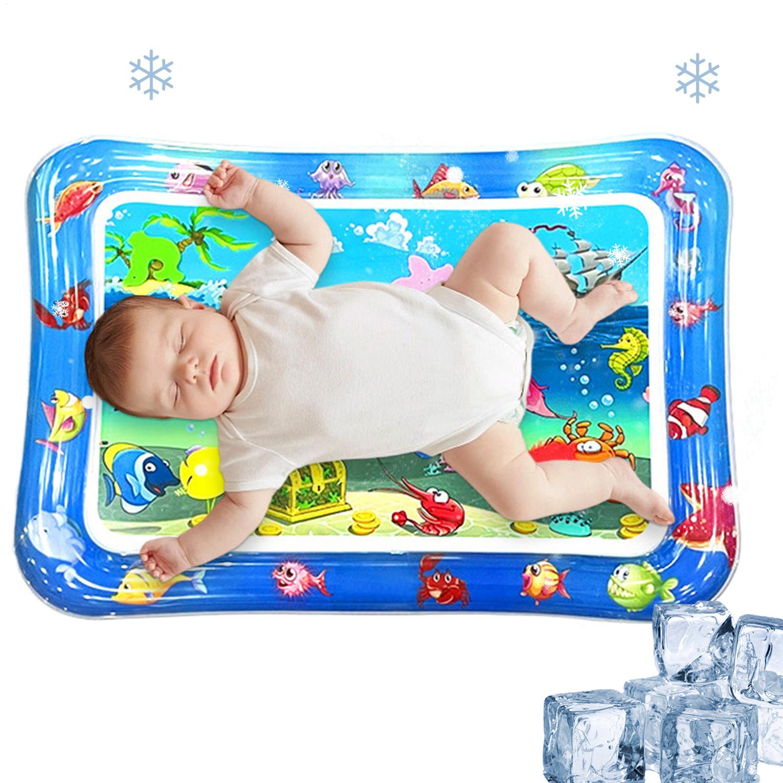 Gym Floor Mats - Kinder-Wasserspielmatte, Cartoon-Meerestiere, aufblasbare Sensorikmatte, Kinder-Aktivitätsmatte für