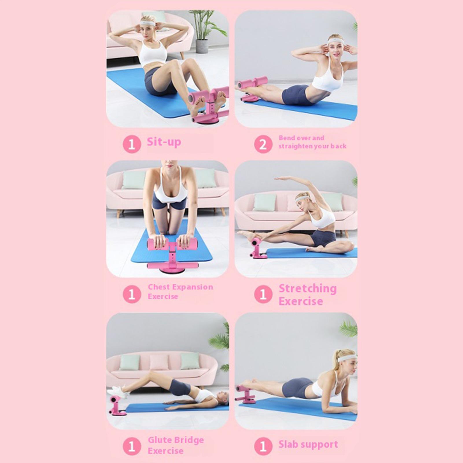Sit Up Bar Floor - Sit-Up-Bodenstange, verstellbares Sit-Up-Übungshilfsgerät, tragbares Bauchtrainingsgerät für