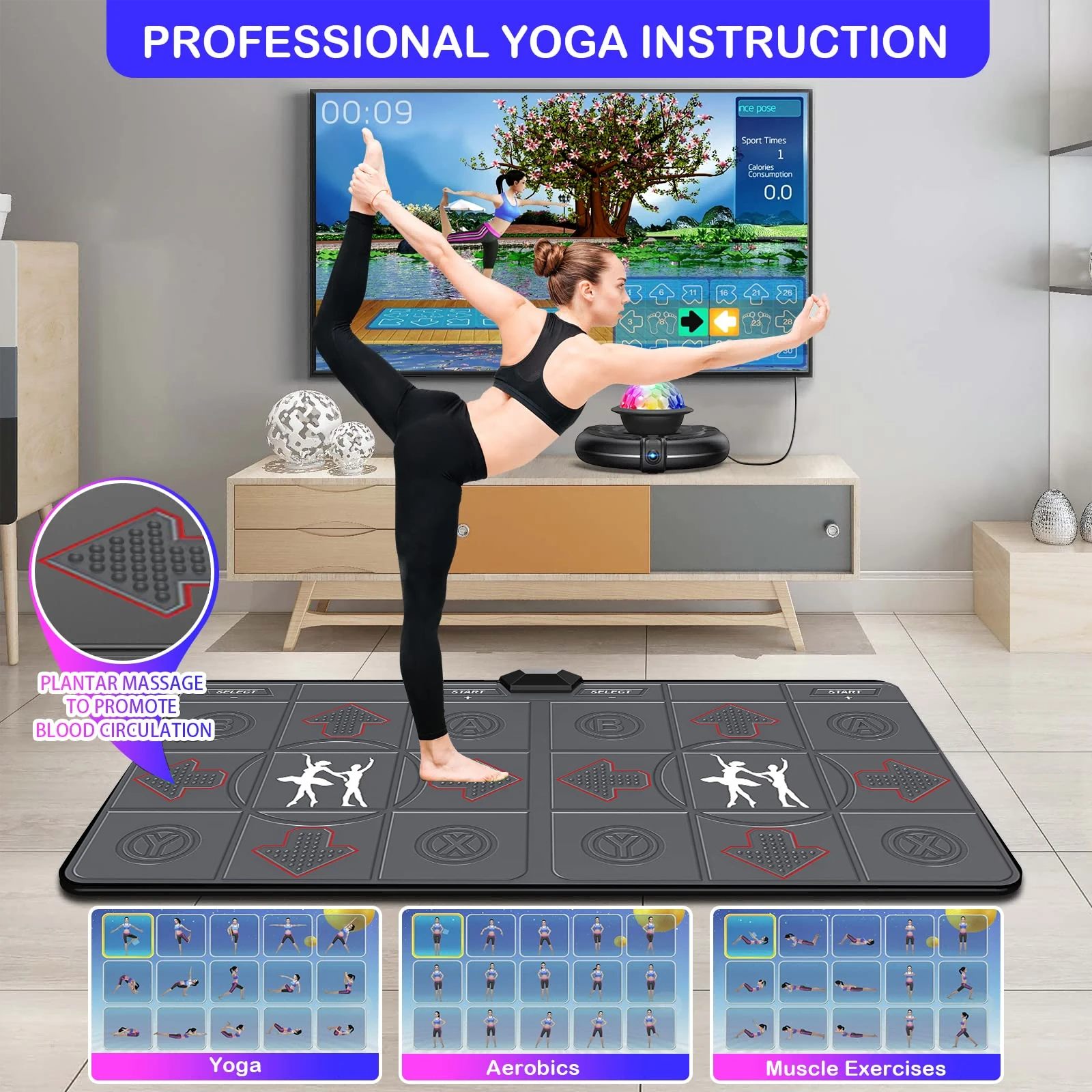 Kabellose Doppel-Tanzmatte für – Yoga Fitness Tva Bewertung und Preis